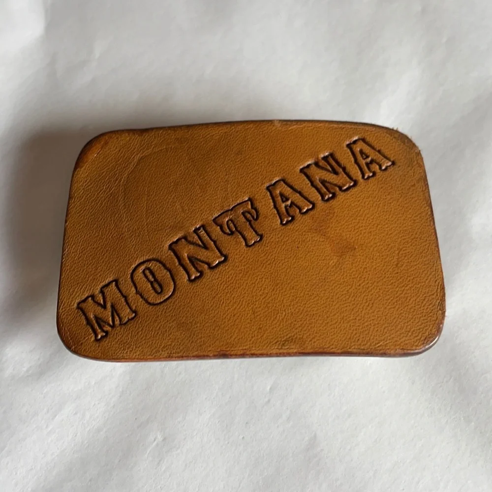Belt buckle brown Montana